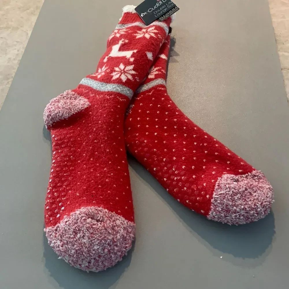 Cuddl Duds Slipper Plush Socks